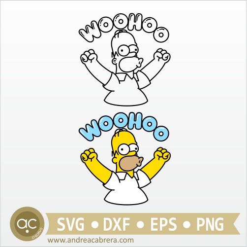 Homero exclamando woohoo
