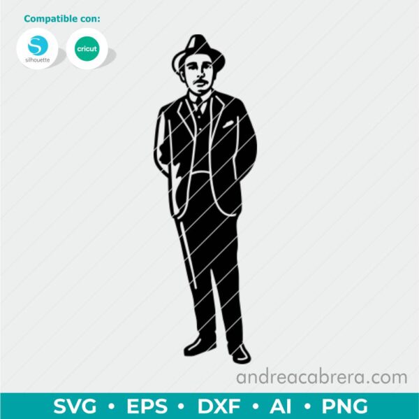 Vector José Gregorio Hernández monocromático