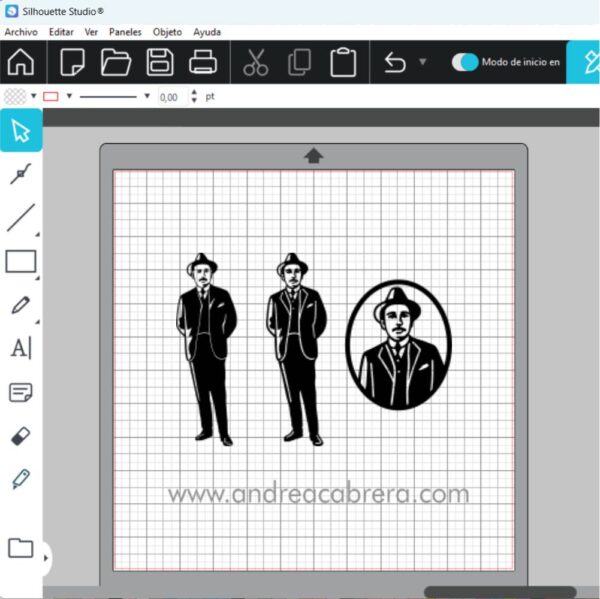 Vector José Gregorio Hernández visto desde silhouette studio