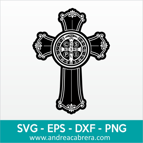 Vector Rosario Medalla San Benito archivo SVG DXF PNG EPS - Diseño Gráfico  Andrea Cabrera