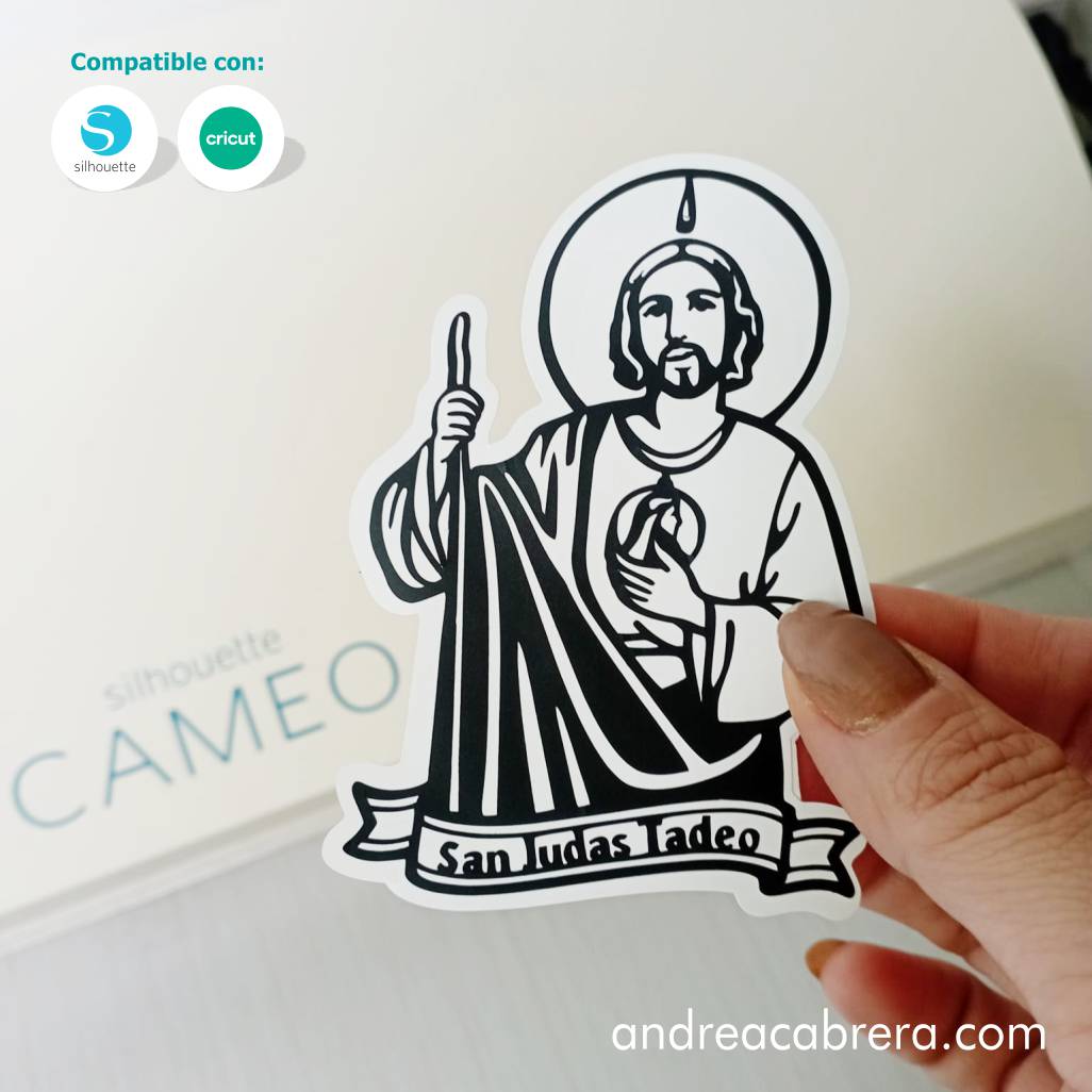 Vector San Judas Tadeo SVG calcomanía elaborada con silhouette cameo