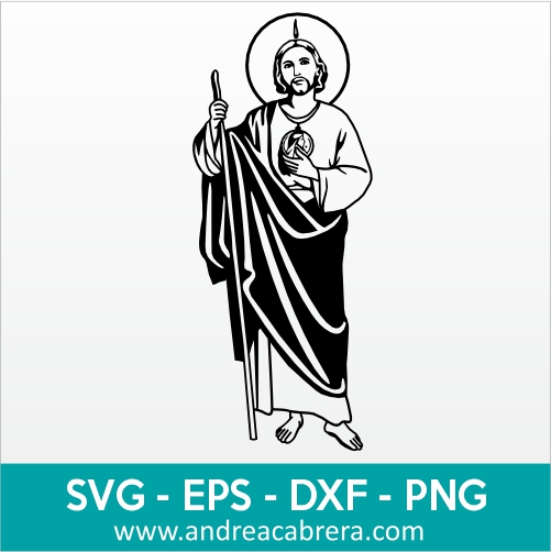 Vector San Judas Tadeo SVG EPS DXF PNG Diseño Gráfico Andrea Cabrera