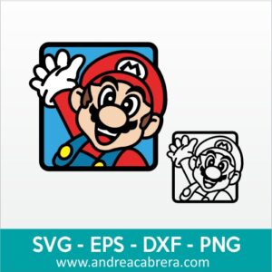 Vector Super Mario Bros alzando el brazo
