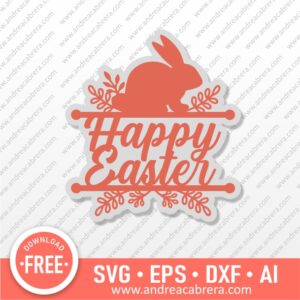 VECTOR LETRERO HAPPY EASTER EN FUENTE CURSIVA