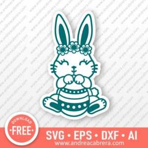 VECTOR rabbit with pascua egg