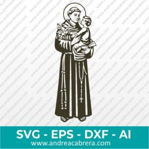 Vector San Antonio de Padua con niño Jesús
