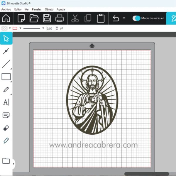Vector San Judas Tadeo visto desde silhouette studio 3
