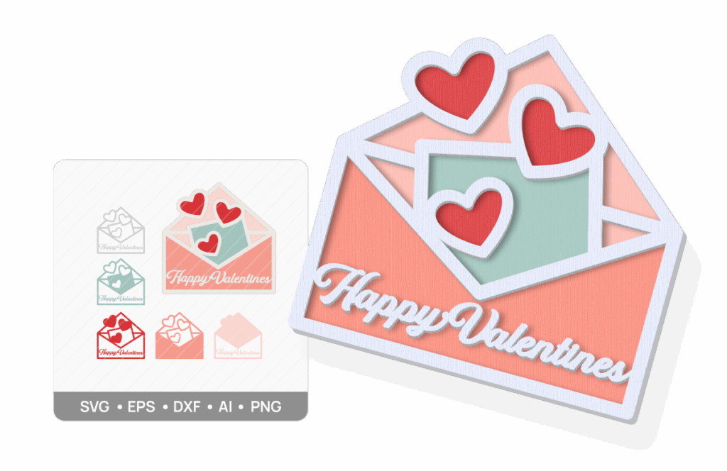 Diseño tarjeta de San Valentín