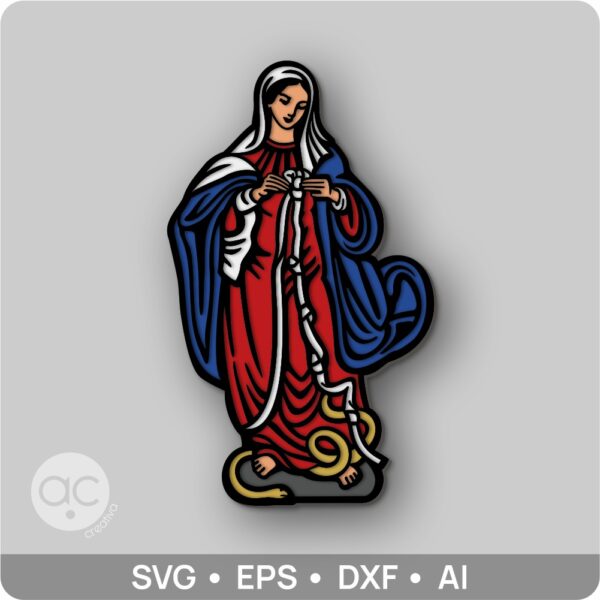 Virgen Desatanudos corte láser por capas 3D