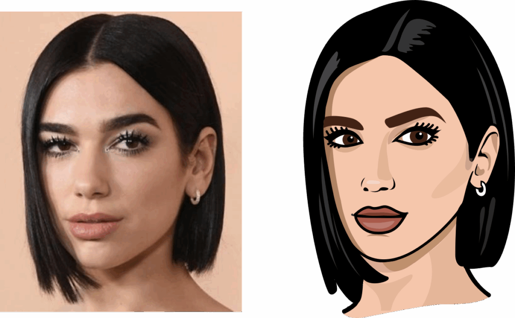 Vectorización de Dua Lipa