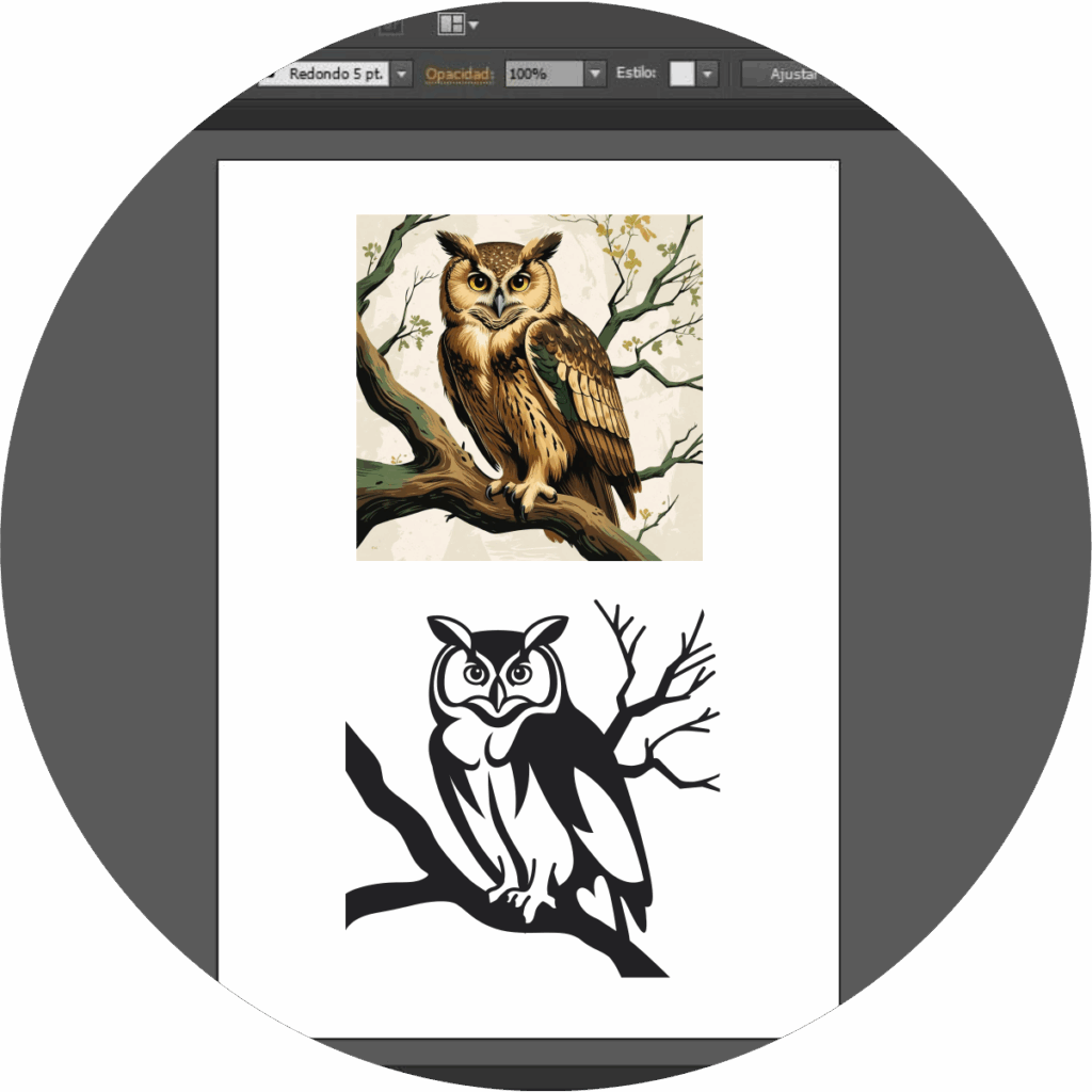 Vectorización de una imagen a monocromo