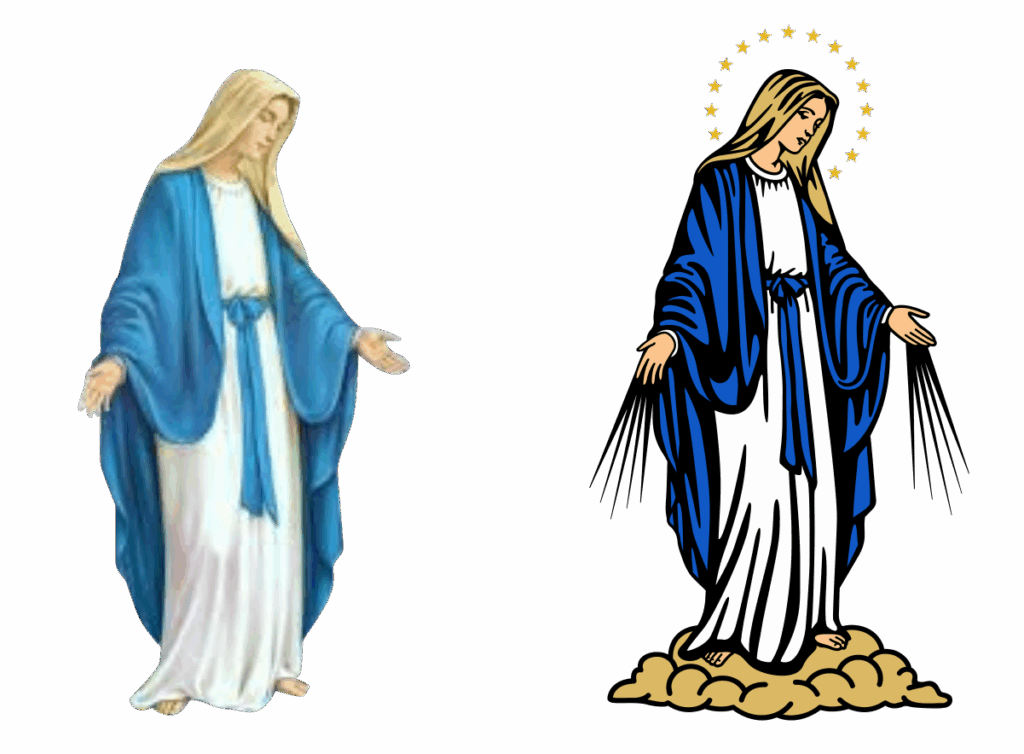 vectorización virgen de Lourdes