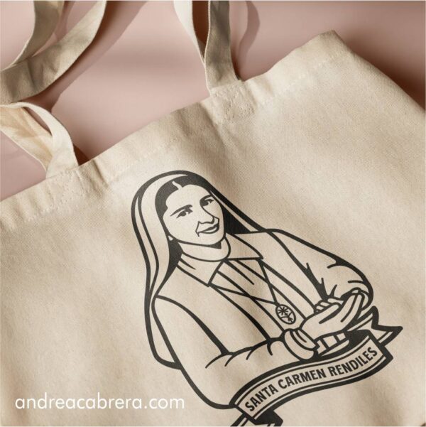 Bolsa con diseño estampado de Santa Carmen Rendiles