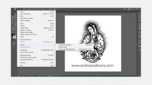 diseño exportandose desde illustrator