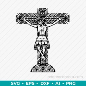 Diseño digital del Señor de los Milagros de Buga Colombia vector SVG listo para grabado láser o impresión. Descarga inmediata en varios formatos.