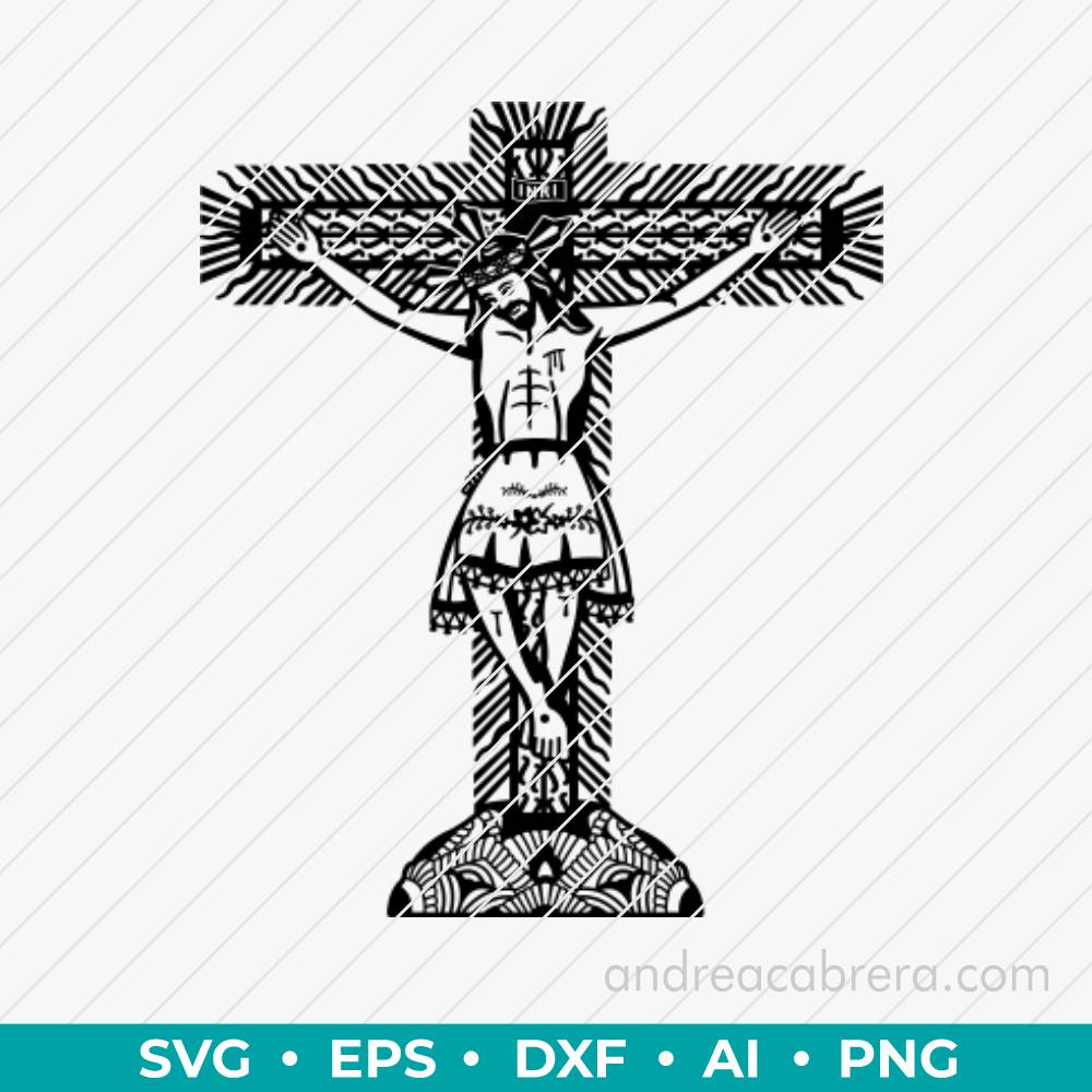 Diseño digital del Señor de los Milagros de Buga Colombia vector SVG listo para grabado láser o impresión. Descarga inmediata en varios formatos.