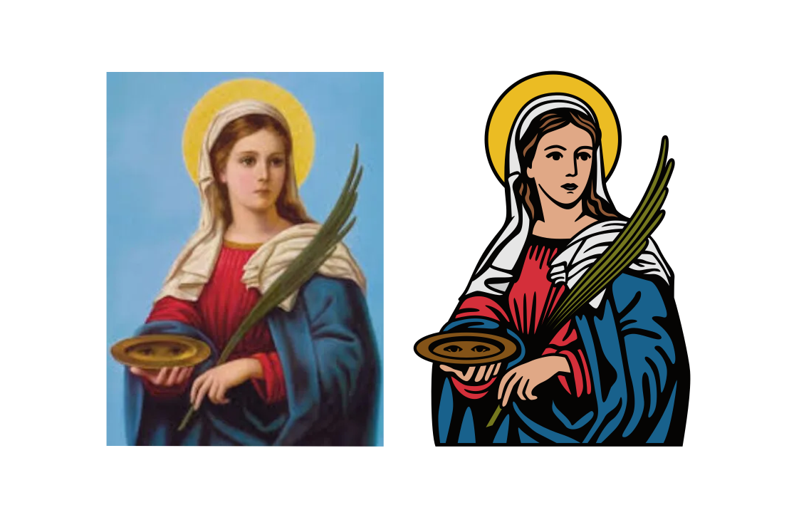 Vector de Santa Lucia de Siracusa