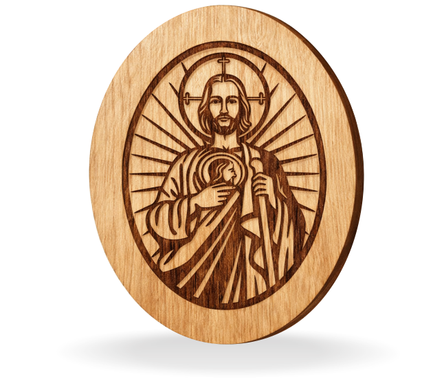 grabado sobre madera de san judas tadeo