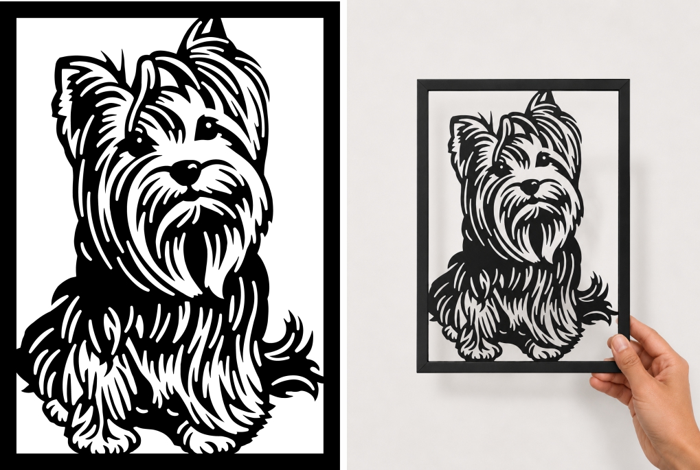 corte láser perro