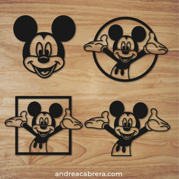 Mickey Mouse en 4 versiones de corte