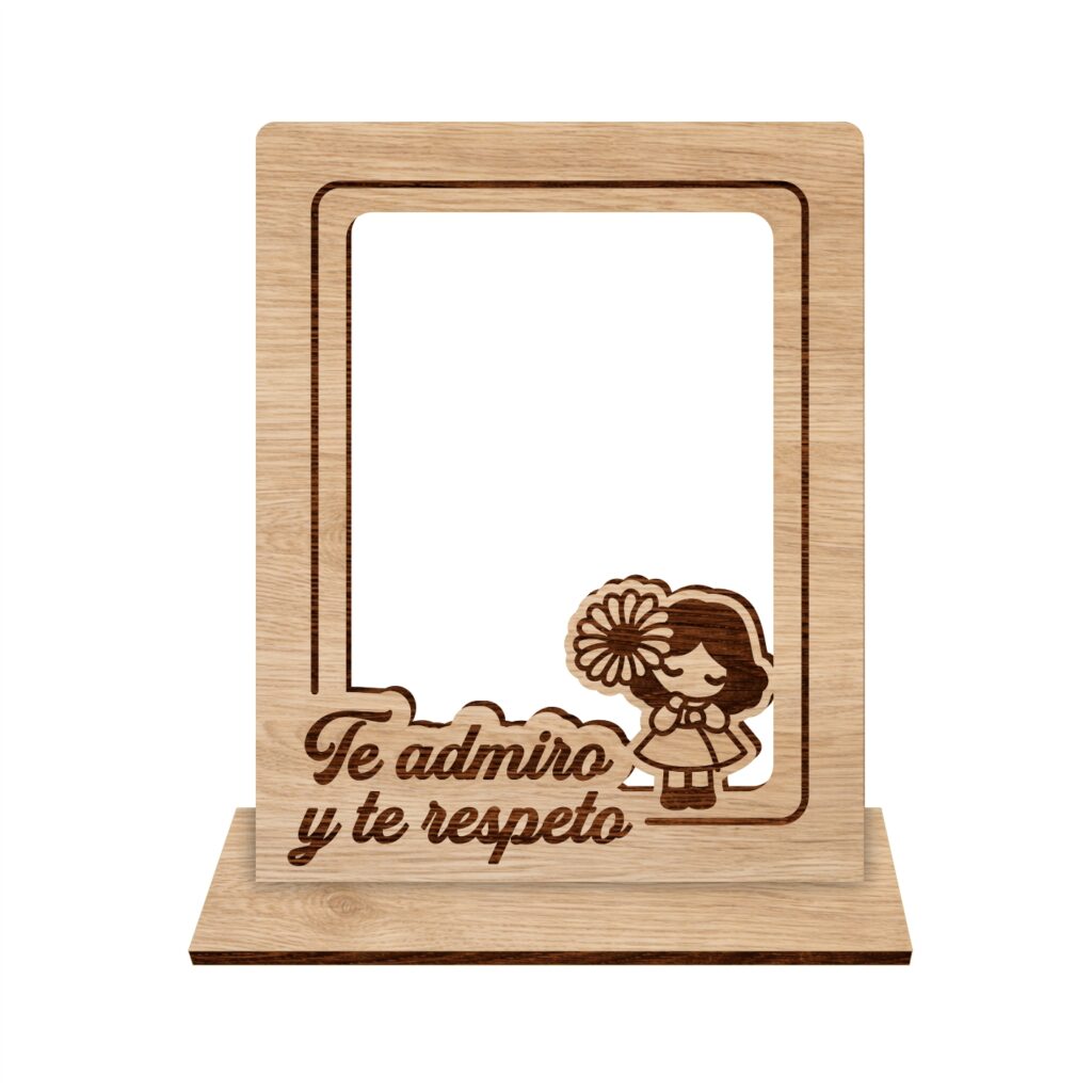 vectorización de portarretrato para corte láser en mdf