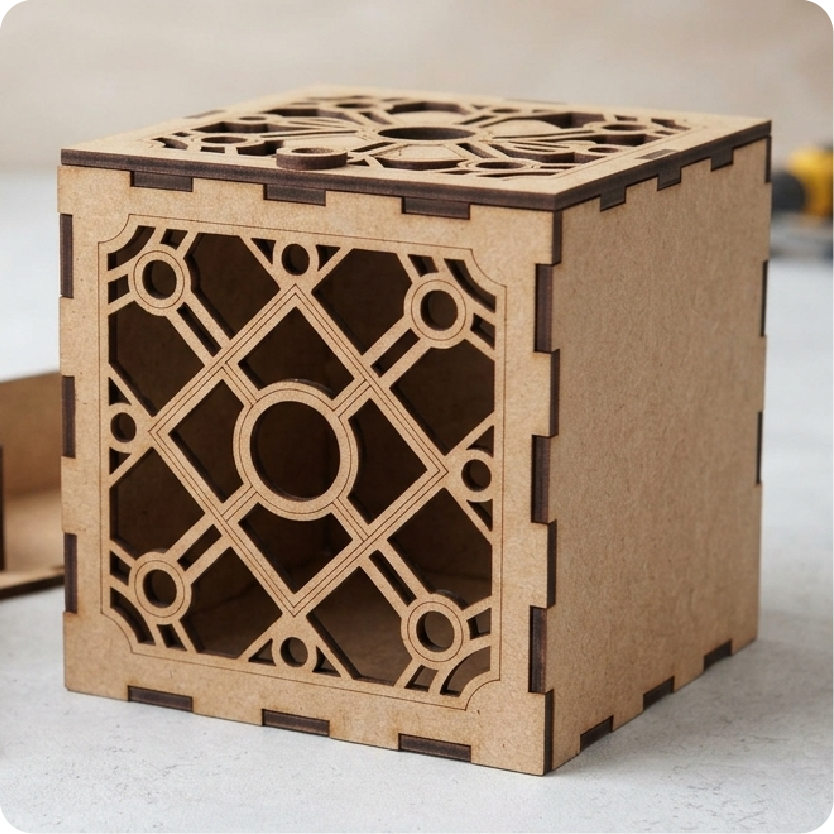 Diseño de caja para corte láser en mdf