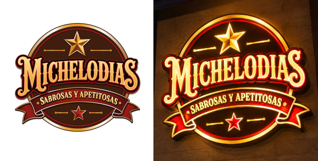 vectorización de logotipo para letrero luminoso
