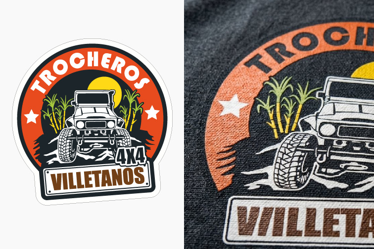 vectorización de logotipo para tpecnica de impresión textil