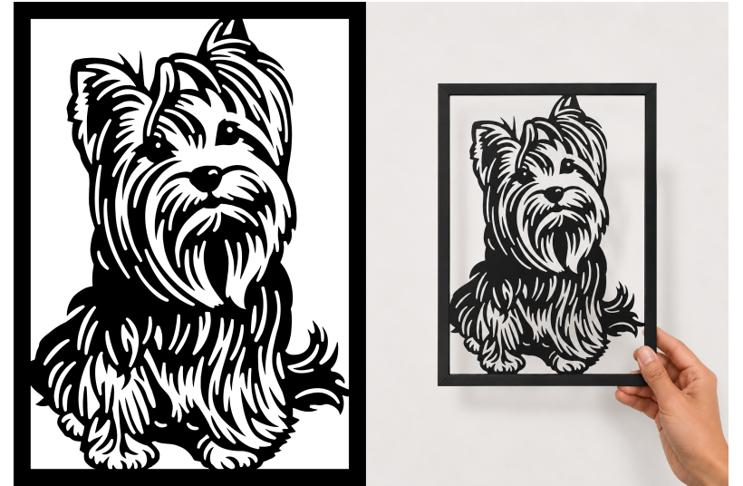 corte láser perro