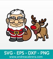 Vector Carl y Dug como Santa Claus y reno