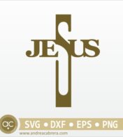 Jesús en forma de cruz