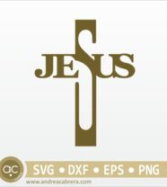 Jesús en forma de cruz